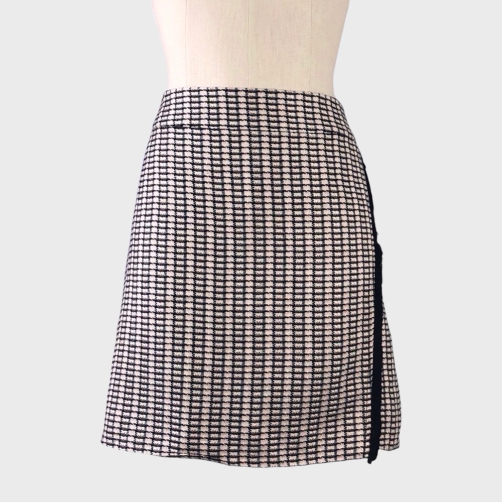 NWT J Crew Faux Wrap Tweed Mini Skirt